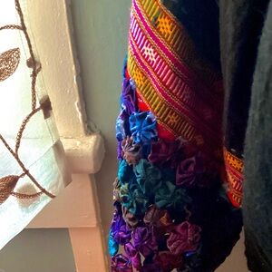 OOAK Handmade Top with Yo-Yo Quilt Sleeves